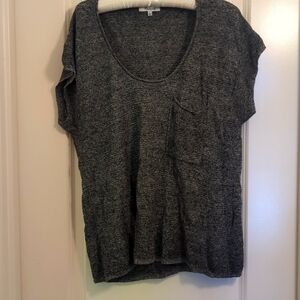 Madewell cap sleeve top, linen/cotton sweater fabric, size L